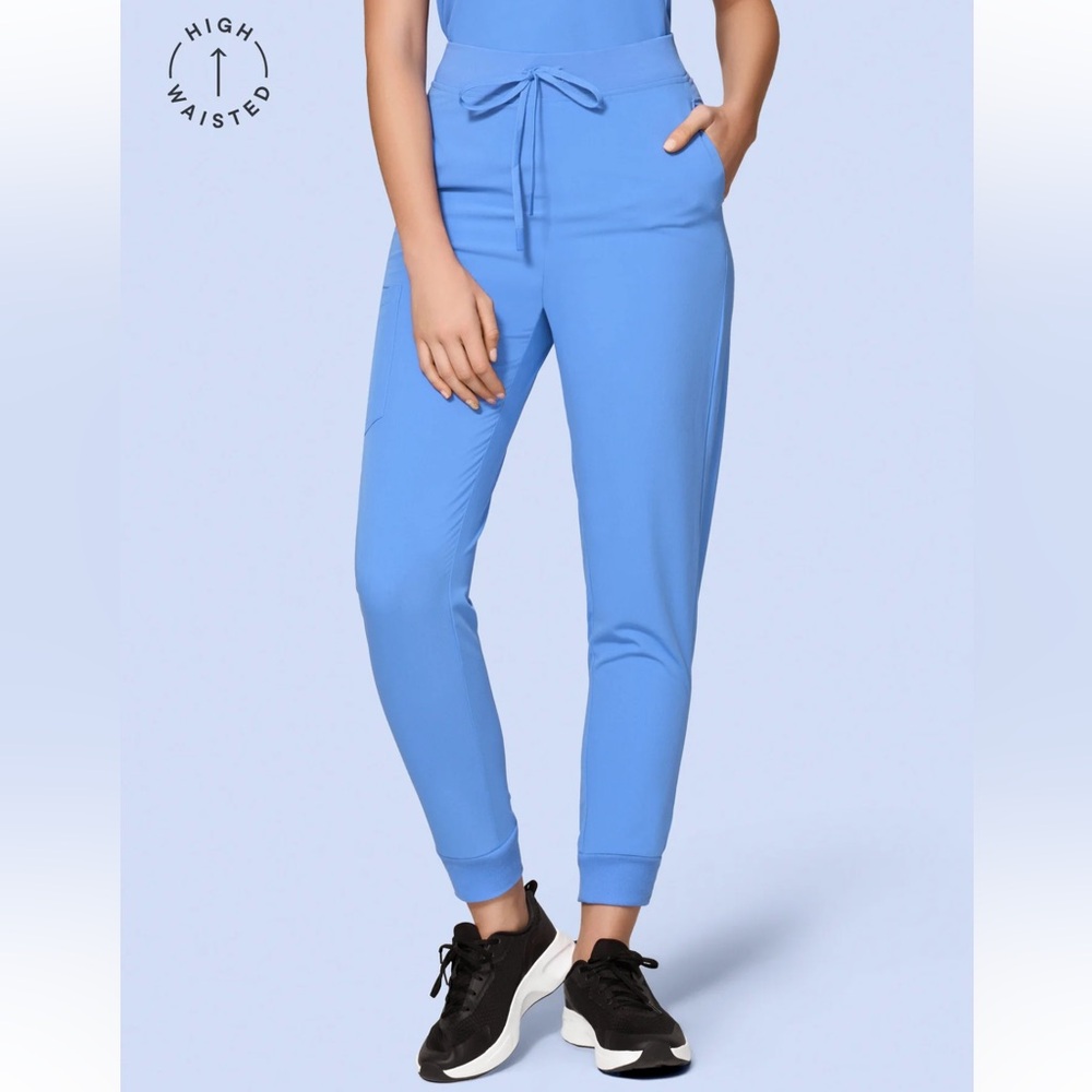 Mandala Women's High Waisted Jogger - Ceil Blue